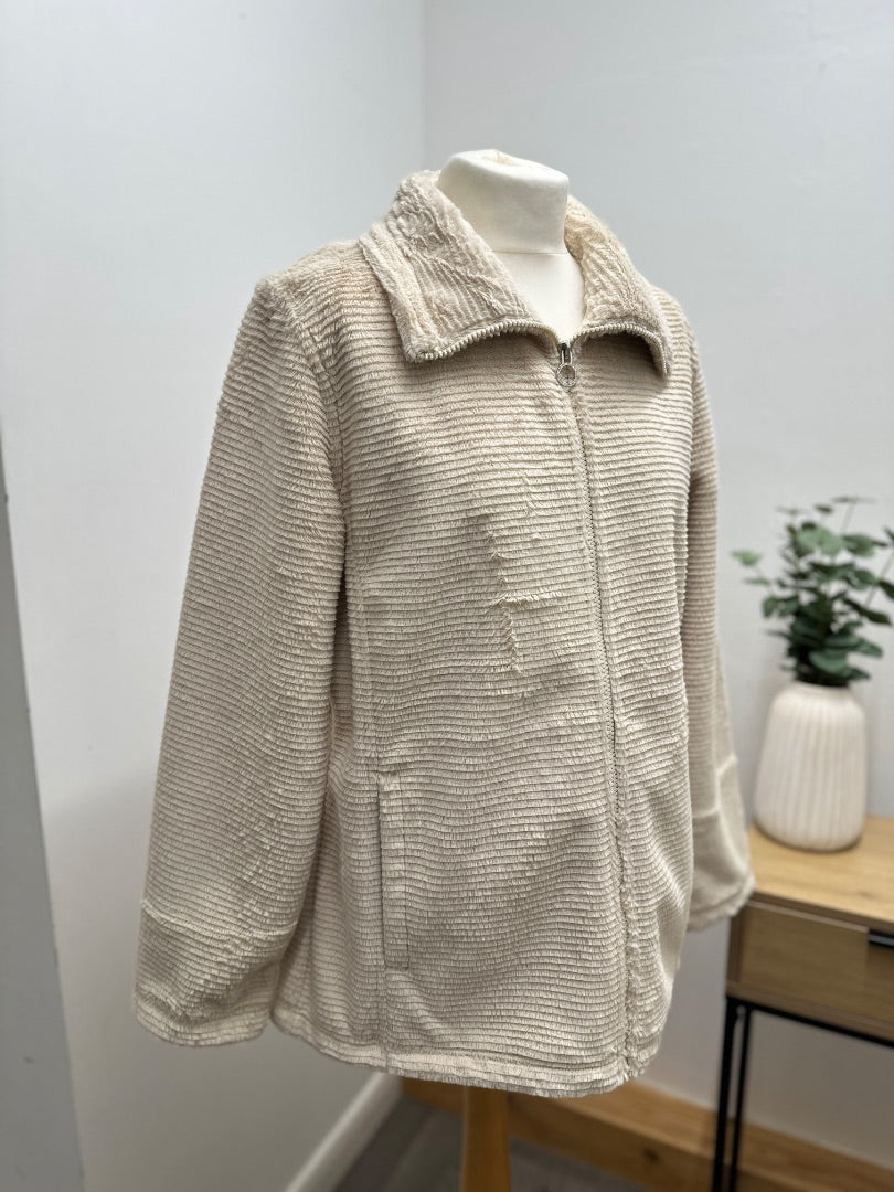 Regatta Cream Fluffy Fleece Jacket - Size 18