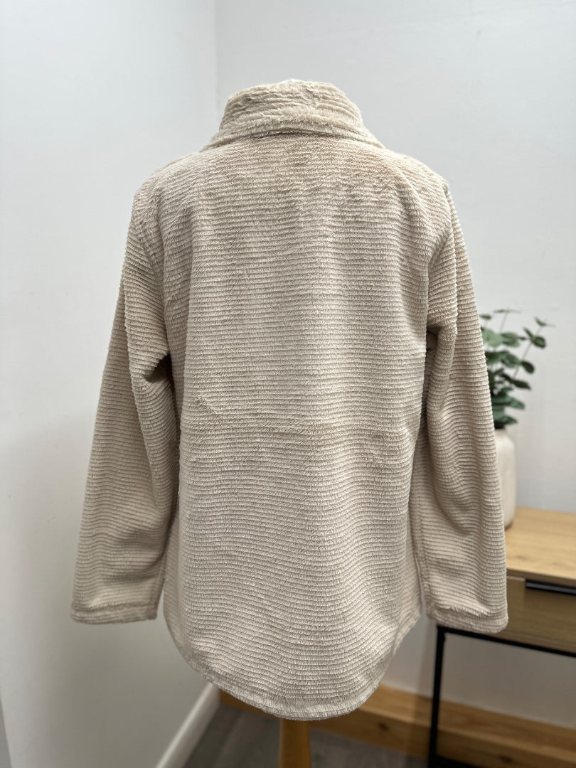 Regatta Cream Fluffy Fleece Jacket - Size 18