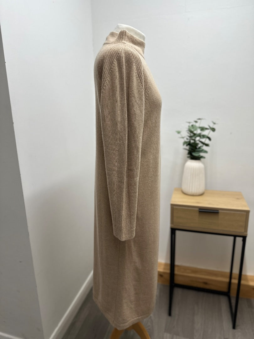 Benetton Beige Jumper Dress - Size Medium
