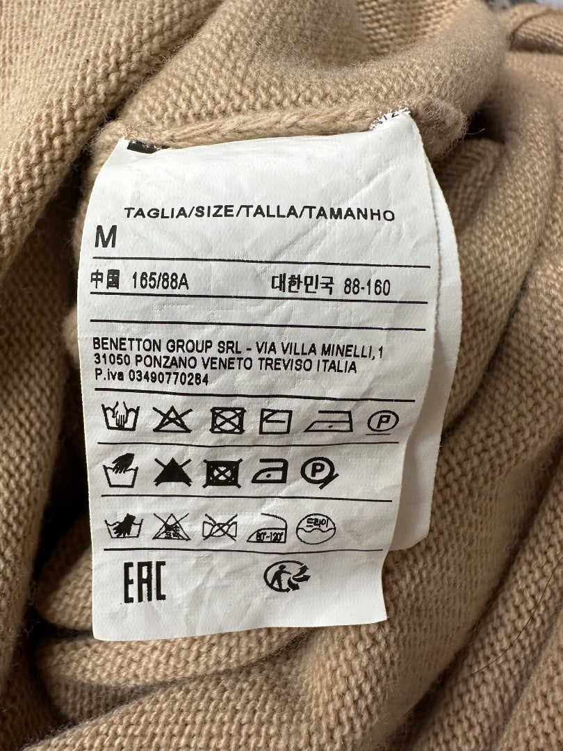 Benetton Beige Jumper Dress - Size Medium