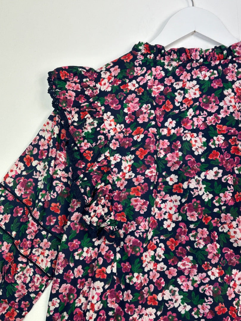 Joules Navy Pink Blouse - Size 16