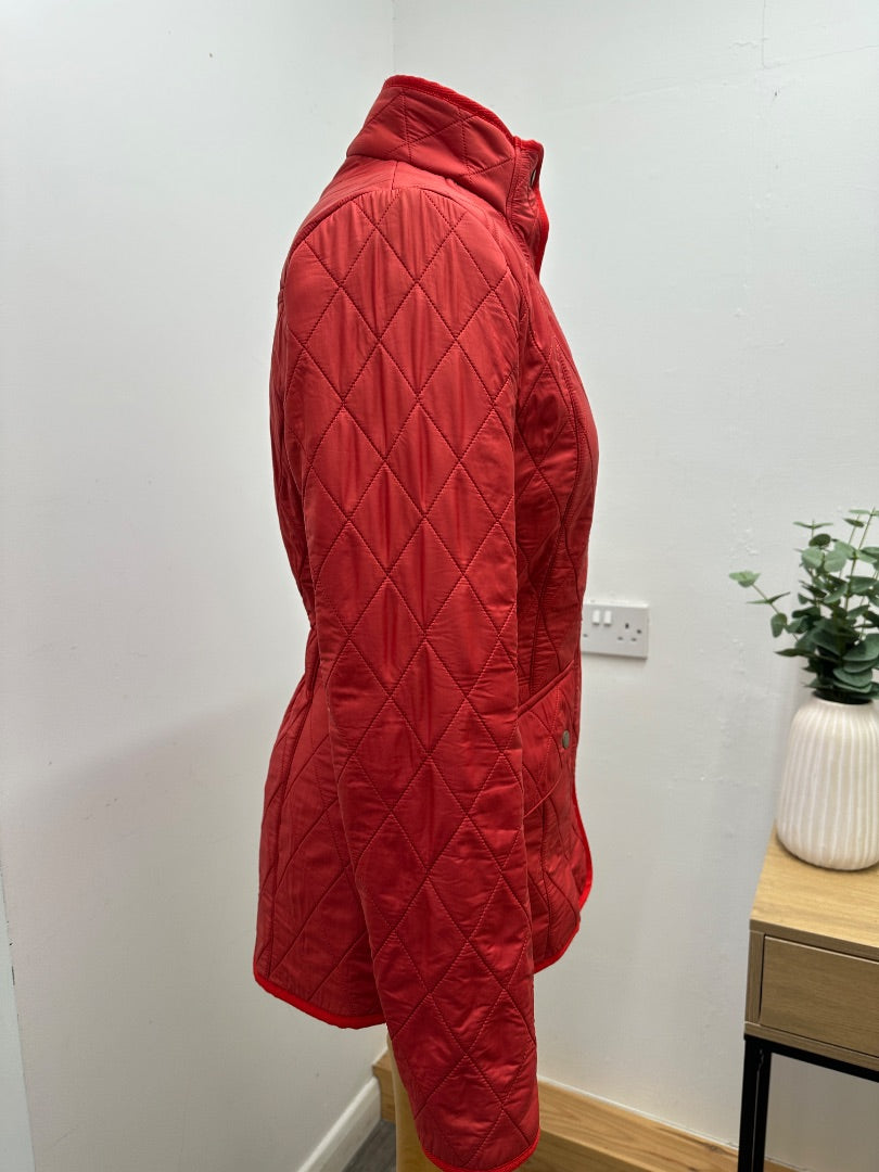 Barbour Red Quilted Jacket - Size 10