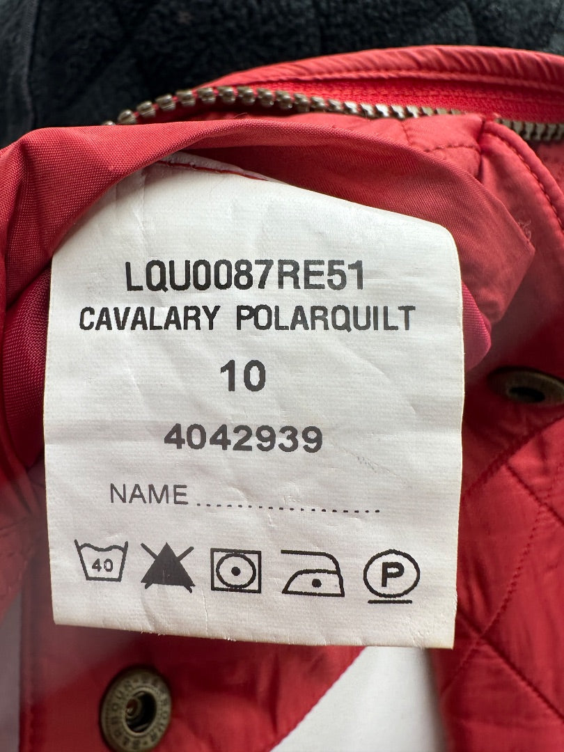 Barbour Red Quilted Jacket - Size 10
