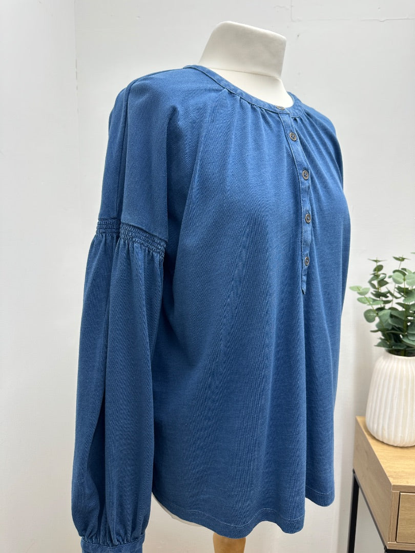 Fatface Blue Long Sleeve Top - Size 10