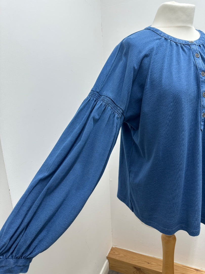 Fatface Blue Long Sleeve Top - Size 10
