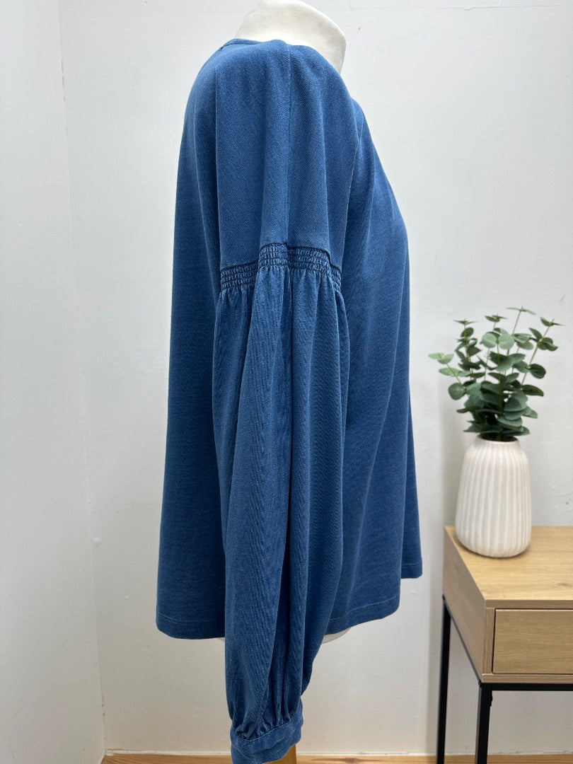Fatface Blue Long Sleeve Top - Size 10