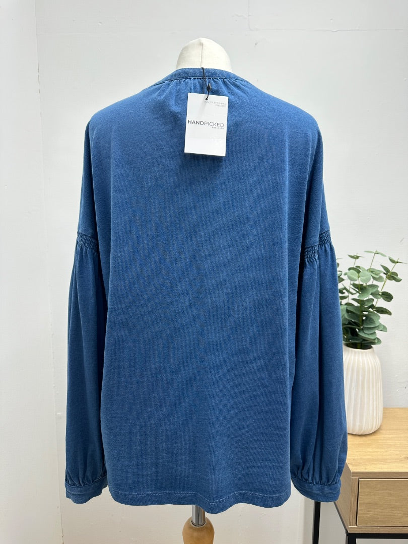 Fatface Blue Long Sleeve Top - Size 10
