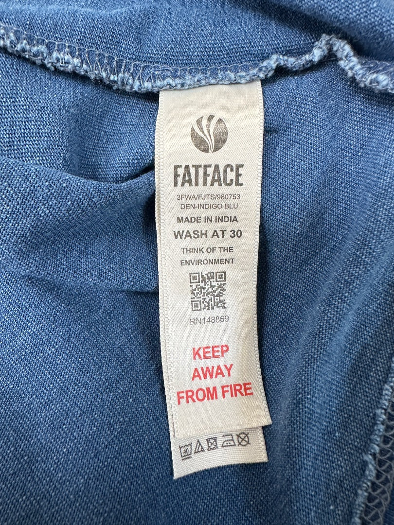 Fatface Blue Long Sleeve Top - Size 10