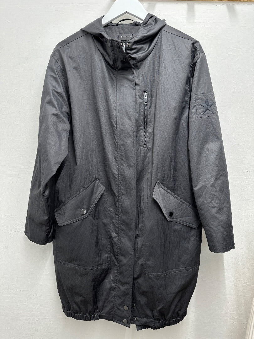 Mint Velvet Grey Bronze Coat - Size 10