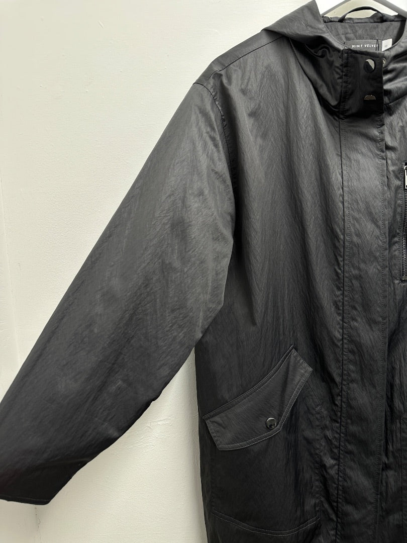 Mint Velvet Grey Bronze Coat - Size 10