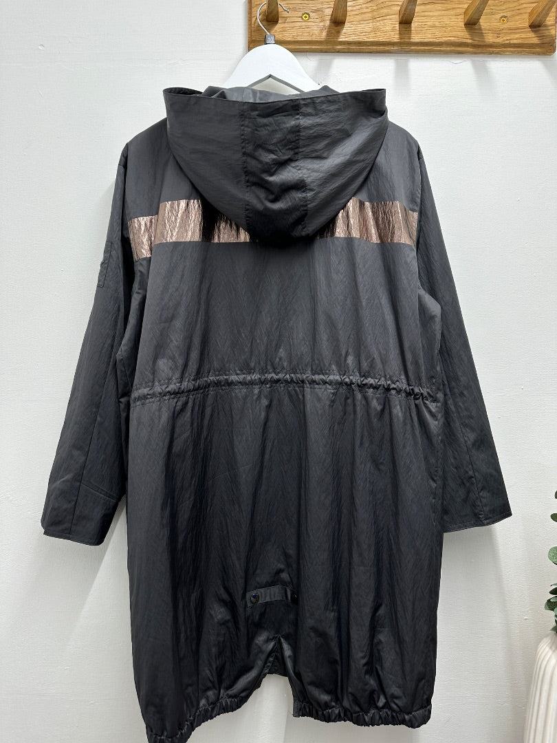 Mint Velvet Grey Bronze Coat - Size 10