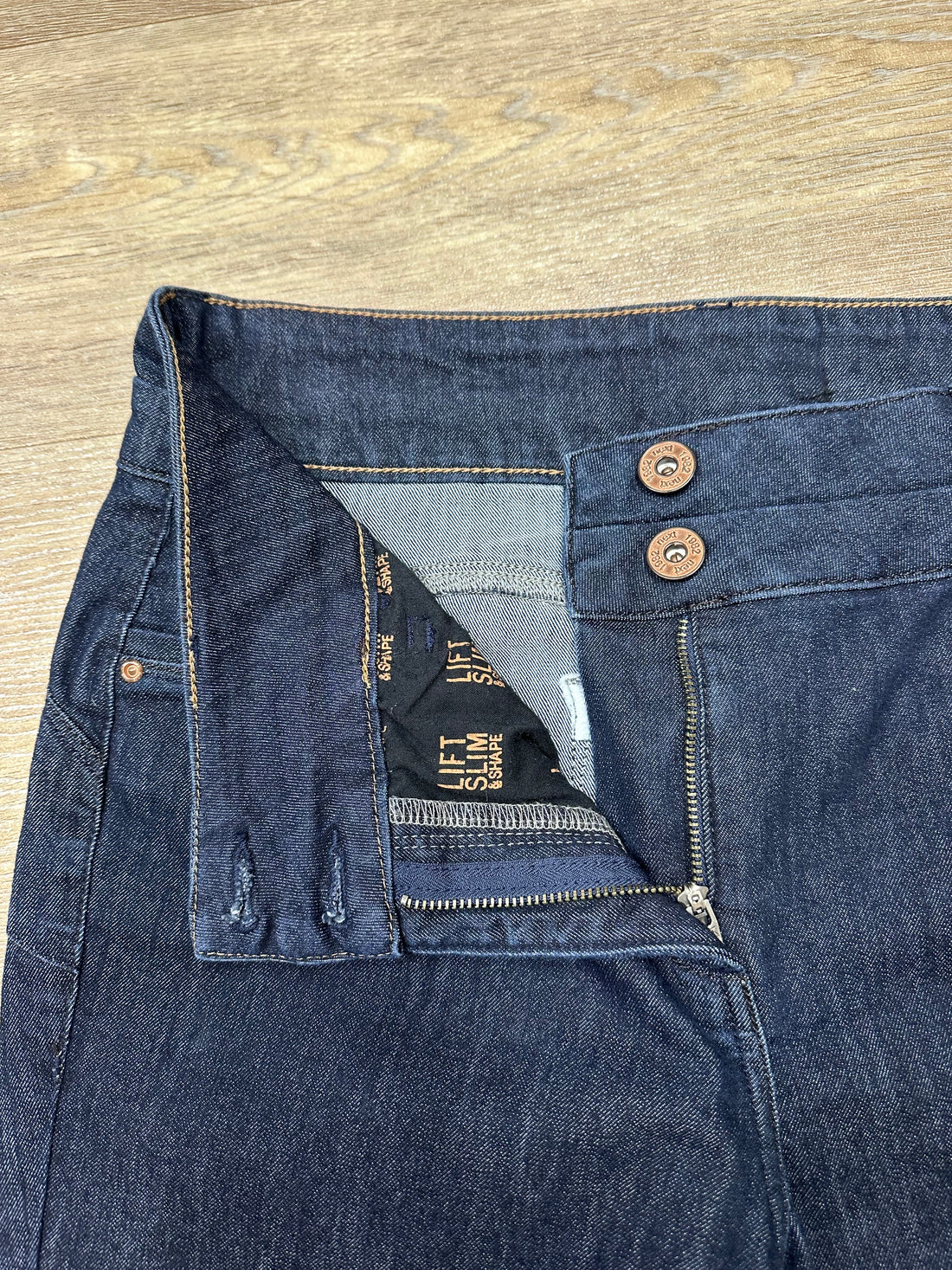 Next Blue Slim Lift & Shape Bootcut Jeans - Size 14