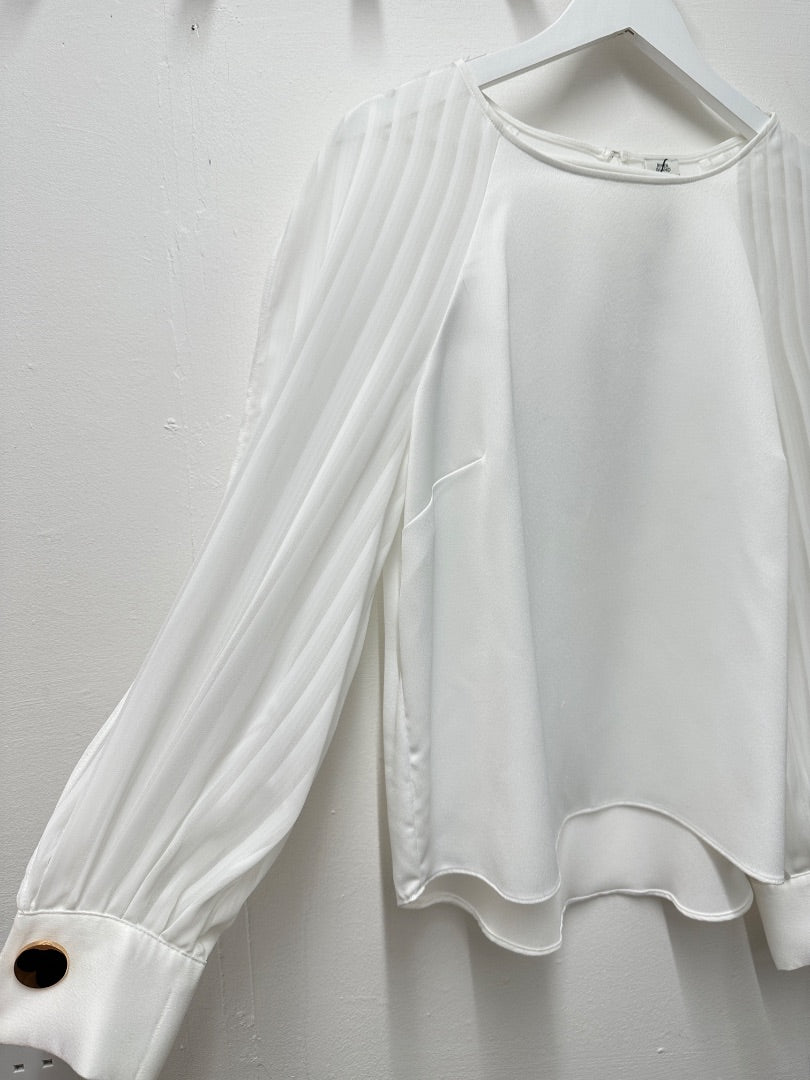 River Island White Blouse - Size 14