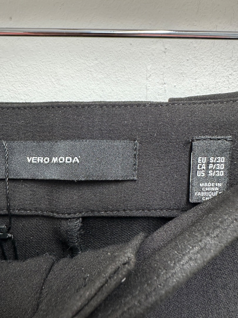 Vero Moda Black Cargo Pleat Trousers - Size 12