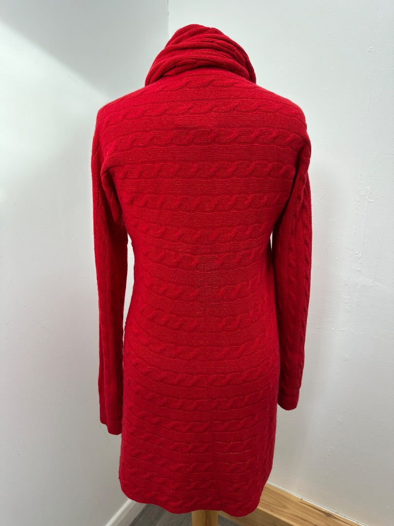 Lauren Ralph Lauren Red Cable Knit Cardigan - Size L/XL