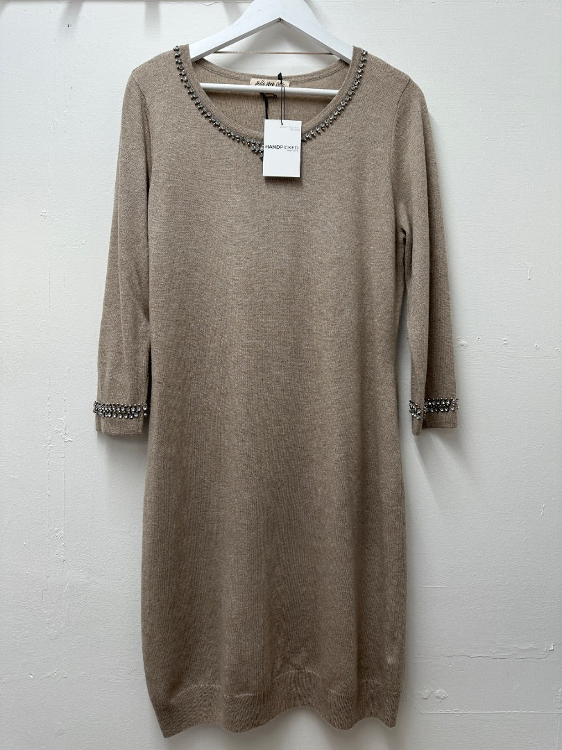 Belle Vere Notte Brown Jumper Dress - Size 16/18