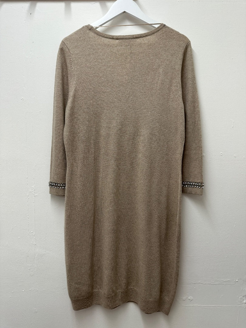 Belle Vere Notte Brown Jumper Dress - Size 16/18