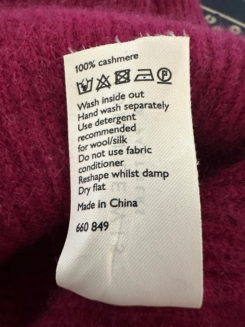 John Lewis Raspberry Jumper - Size 10