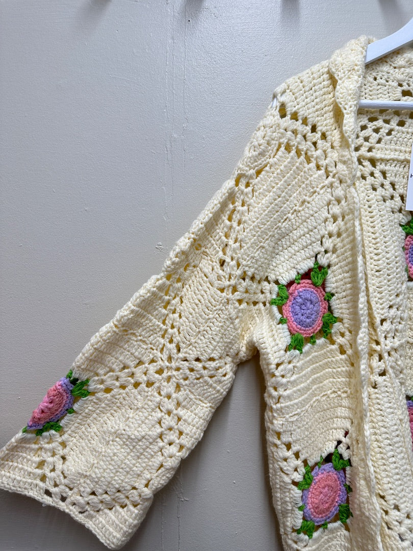 Maeve by Anthropologie Cream Pink Cardigan - One Size