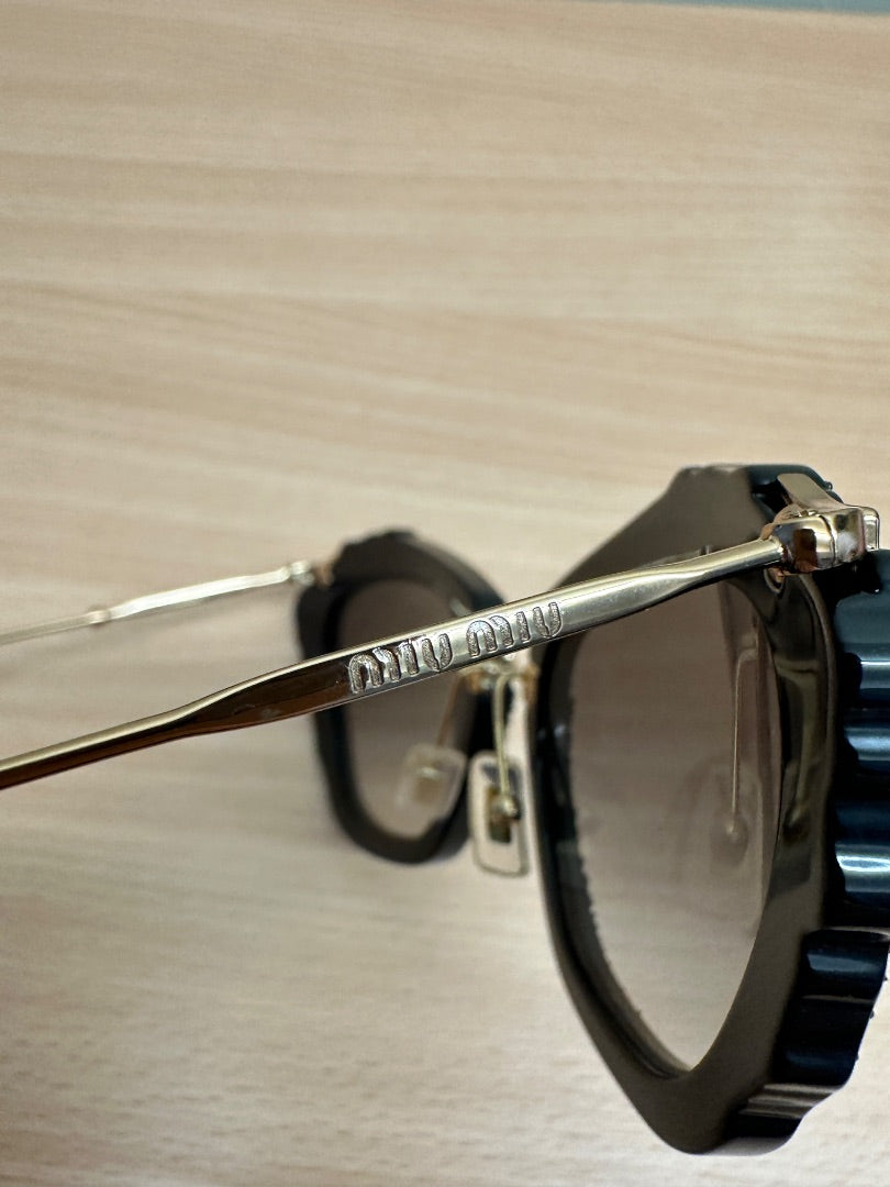 MIU MIU Black Embellished Sunglasses