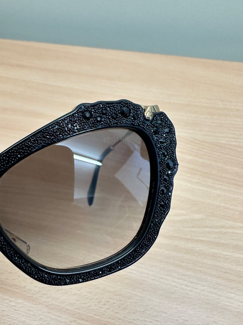 MIU MIU Black Embellished Sunglasses