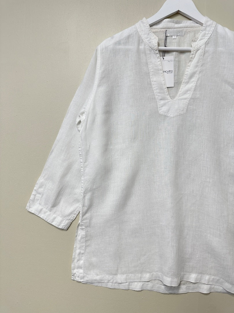 Sahara White Tunic Top - Size S