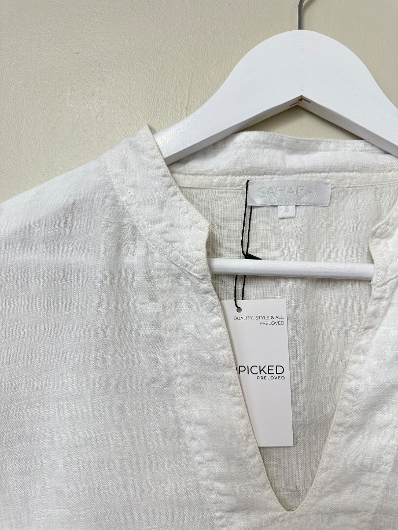 Sahara White Tunic Top - Size S